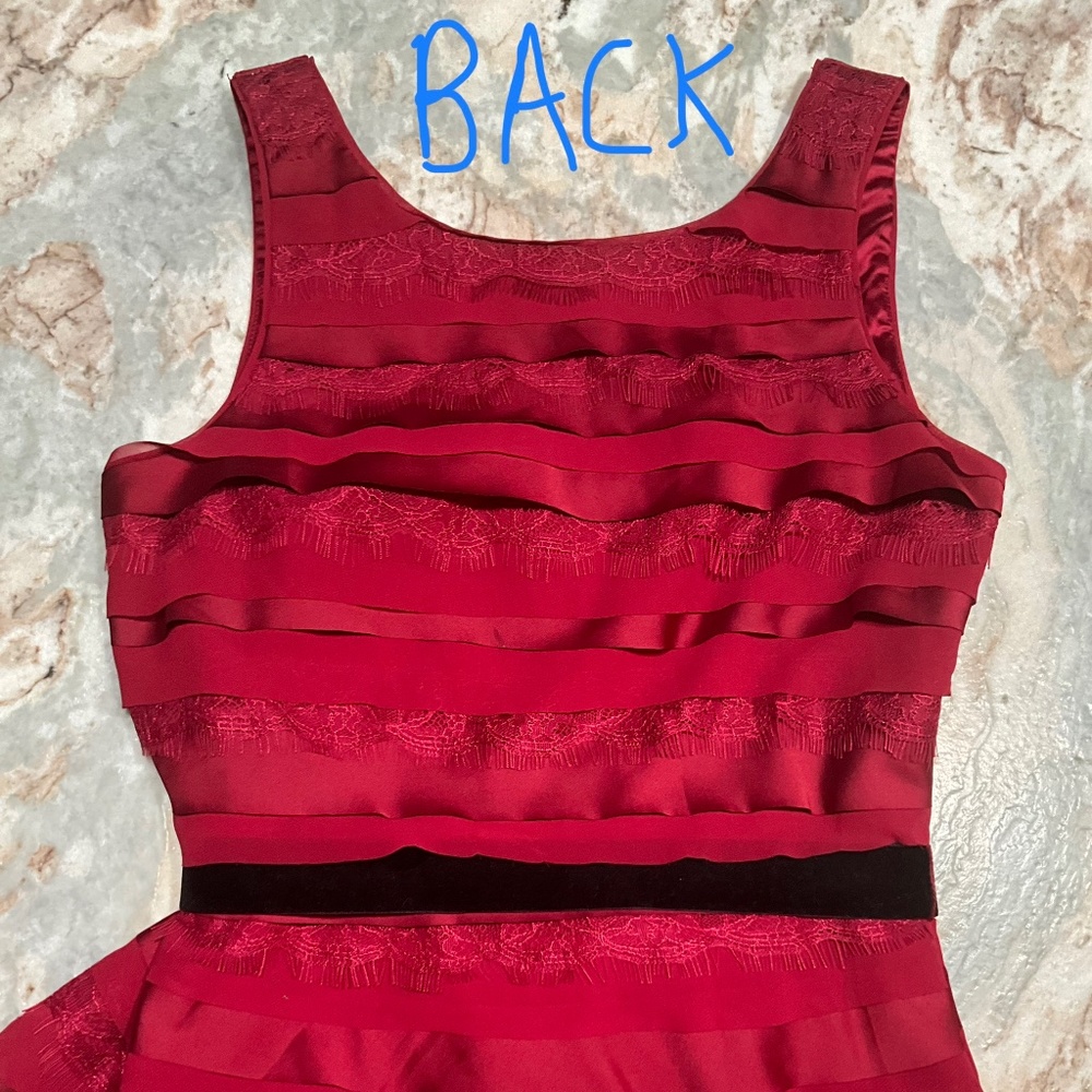 WHITE HOUSE BLACK MARKET CRIMSON RIBBON SLEEVELESS BLOUSE - Picture 8 of 12